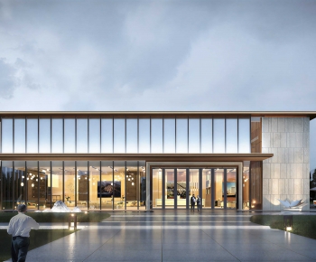 Modern Appearance Of Commercial Building-ID:990339993