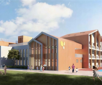 Modern School Building-ID:700181961