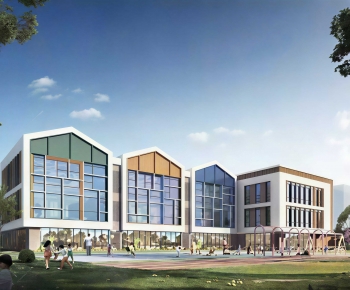 Modern School Building-ID:933180091