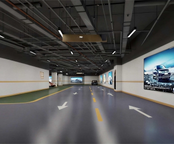 Modern Underground Parking Lot-ID:529803042