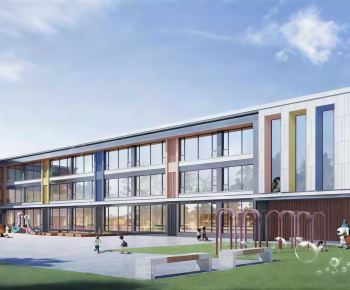 Modern School Building-ID:942230298