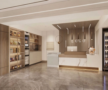 Modern Office Reception Desk-ID:650370177