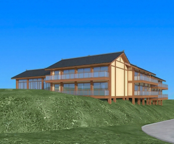 New Chinese Style Building Appearance-ID:597547051