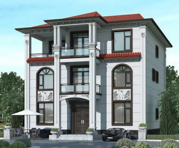 Simple European Style Detached Villa-ID:292829042