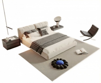 Modern Double Bed-ID:648442036