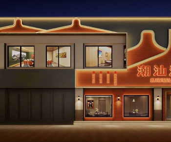 New Chinese Style Facade Element-ID:416006095