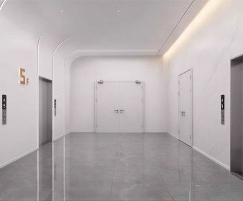 Modern Office Elevator Hall-ID:629216918