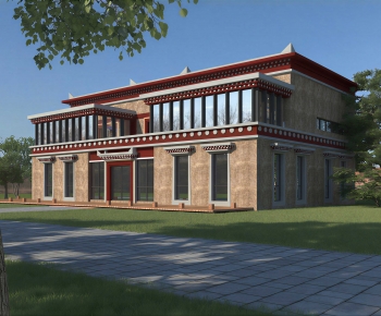 Chinese Style Appearance Of Commercial Building-ID:196054943