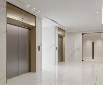 Modern Office Elevator Hall-ID:516011006