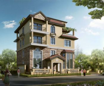 Simple European Style Detached Villa-ID:172569846