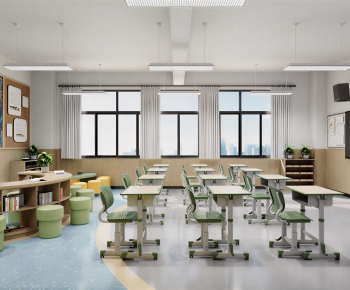 Modern School Classrooms-ID:686705113