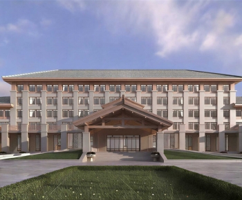 New Chinese Style Appearance Of Commercial Building-ID:160290961