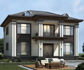 New Chinese Style Residential Building-ID:398753883