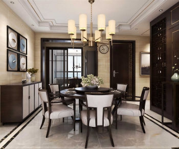 New Chinese Style Dining Room-ID:940296893