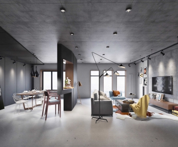 Industrial Style A Living Room-ID:712254054