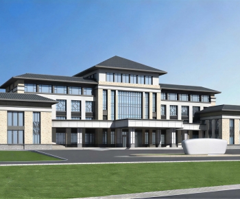 New Chinese Style Public Building-ID:354060894