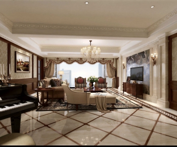 European Style A Living Room-ID:585196974