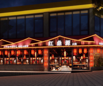 New Chinese Style Facade Element-ID:572227952