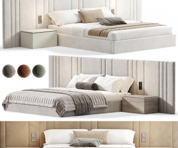 Modern Double Bed-ID:491401919