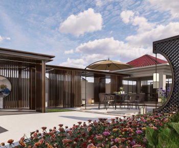 New Chinese Style Courtyard/landscape-ID:344156986