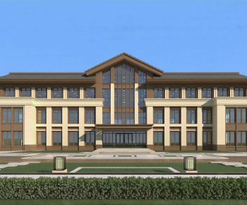 New Chinese Style Appearance Of Commercial Building-ID:647967106