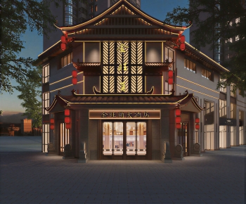 New Chinese Style Facade Element-ID:881841904