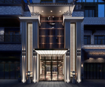 New Chinese Style Facade Element-ID:731100083