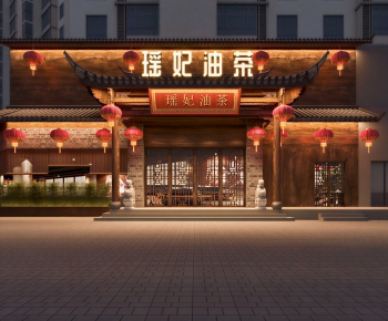 New Chinese Style Facade Element-ID:260989901