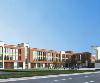 Modern School Building-ID:554254069