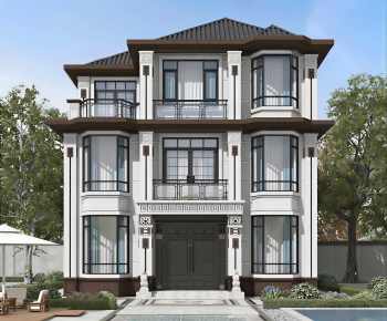 New Chinese Style Residential Building-ID:852288019