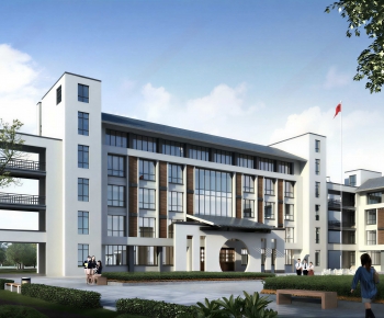New Chinese Style School Building-ID:162127971