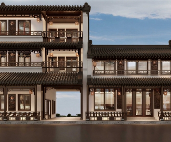 New Chinese Style Facade Element-ID:278897059