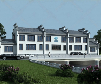 New Chinese Style Appearance Of Commercial Building-ID:473337894