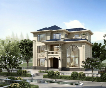 Simple European Style Detached Villa-ID:362761054