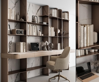 Modern Office Desk And Chair-ID:492337946