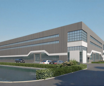 Modern Industrial Building-ID:525926115