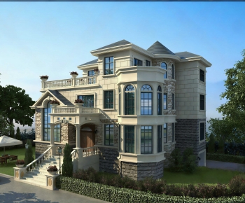 Simple European Style Detached Villa-ID:931301128