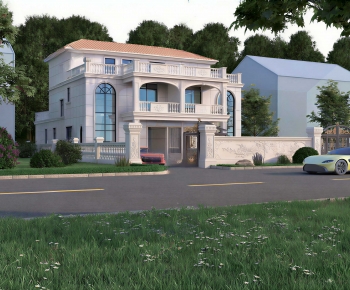 Simple European Style Detached Villa-ID:483613976
