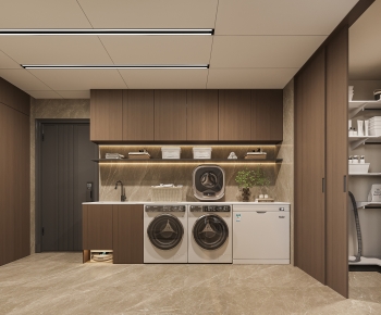 Modern Balcony Laundry Room-ID:503325947