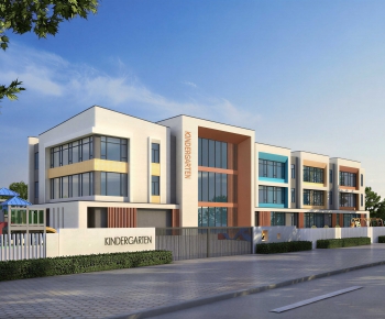 Modern School Building-ID:241571902