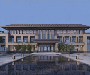 New Chinese Style Appearance Of Commercial Building-ID:806108007