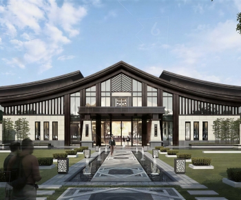 New Chinese Style Residential Building-ID:472323893