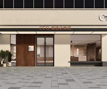 Modern Facade Element-ID:668675909