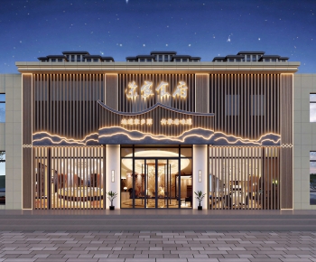 New Chinese Style Facade Element-ID:789531956