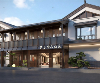 New Chinese Style Facade Element-ID:101299365