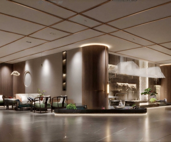 New Chinese Style Office Reception Desk-ID:361588954