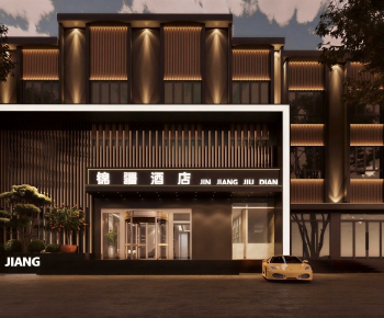 Modern Facade Element-ID:822268018