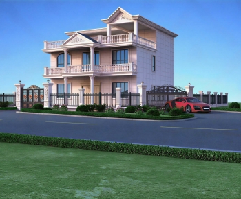 Simple European Style Detached Villa-ID:105551002