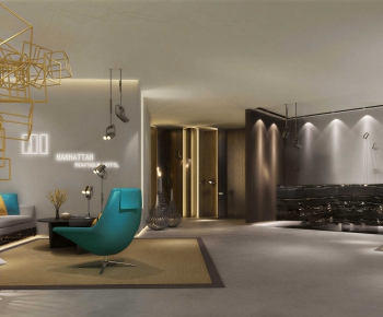 Modern Office Reception Desk-ID:698940043