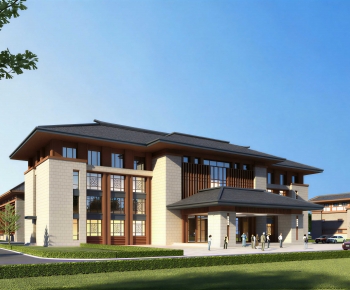 New Chinese Style Residential Building-ID:412077905